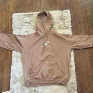 Bloom Tan Hoodie with Floral Graphic